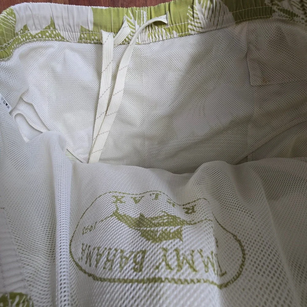 Tommy Bahama Relax Mens‎ Lime Green Floral Hibiscus Swim Trunks Board Shorts L